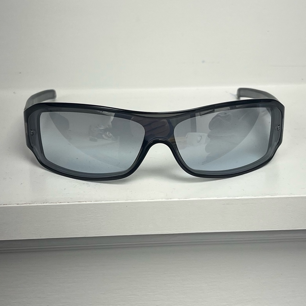Gucci Sunglasses 1997 Vintage Grey Transparent Shield Visor